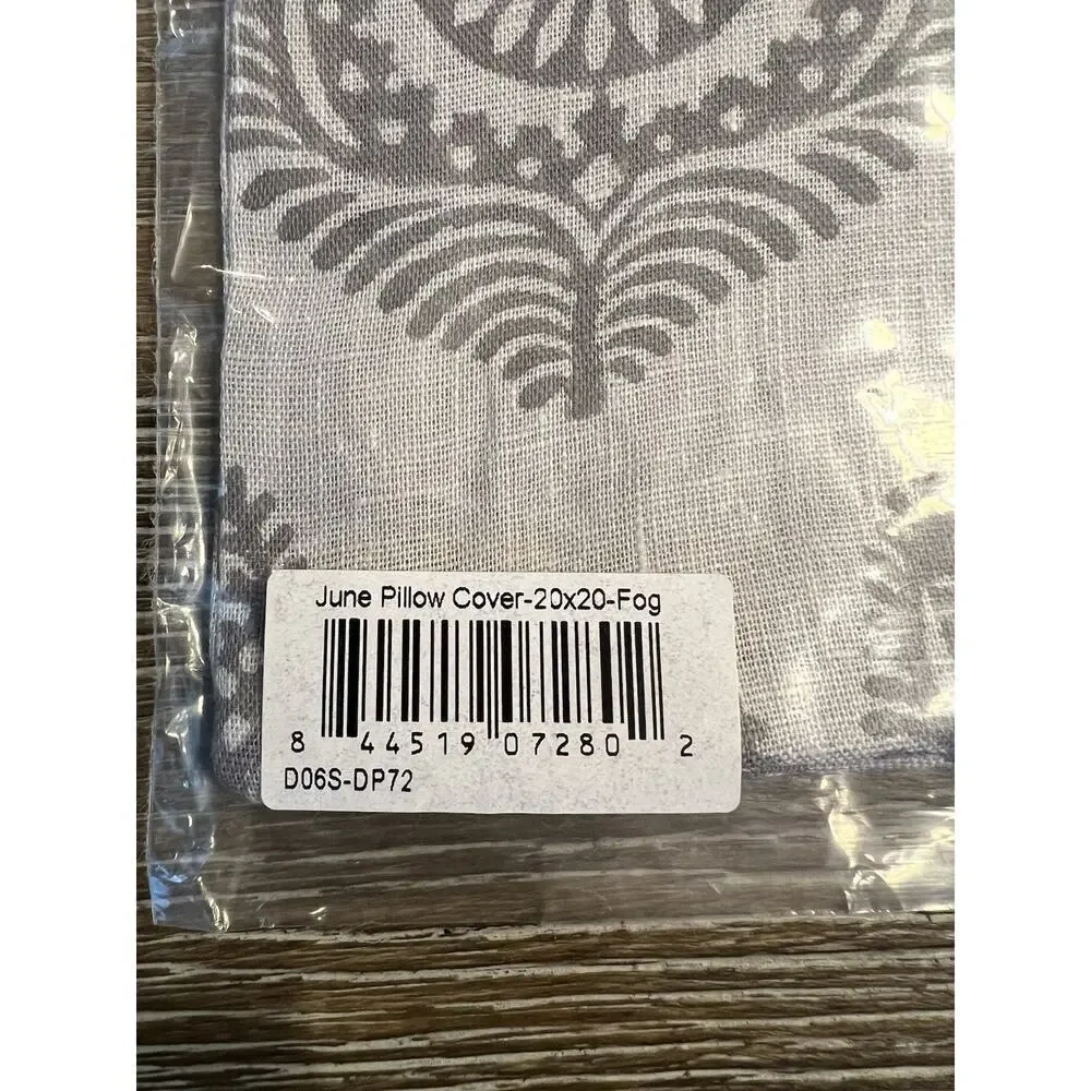 NWT Serena & Lily Pillow Cover (20” SQ) Gray 100% Linen